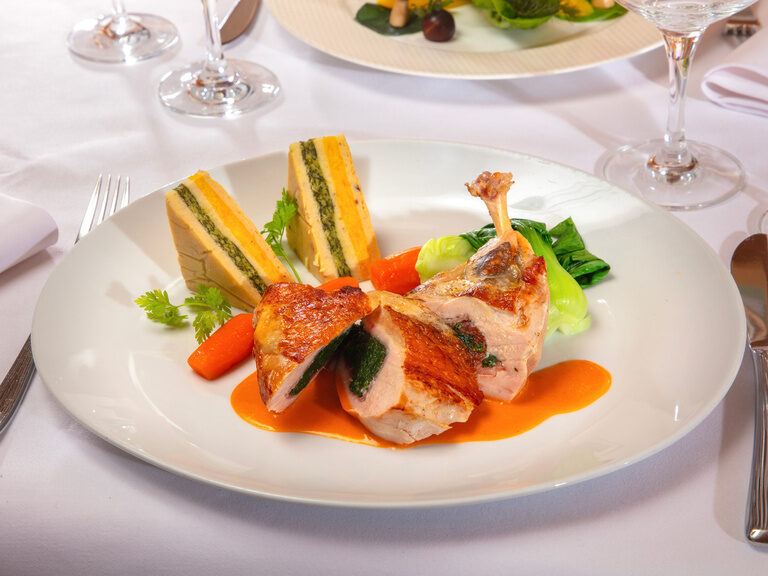 Köstlich angerichtete Gerichte im Restaurant des Braunschweiger Hofs.